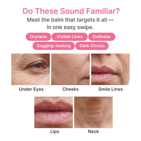 medicube applying balm under-eye to reduce hollow look and add radiance