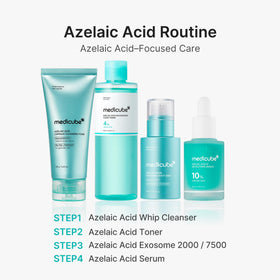 medicube bottle on bathroom shelf suggesting daily routine convenience