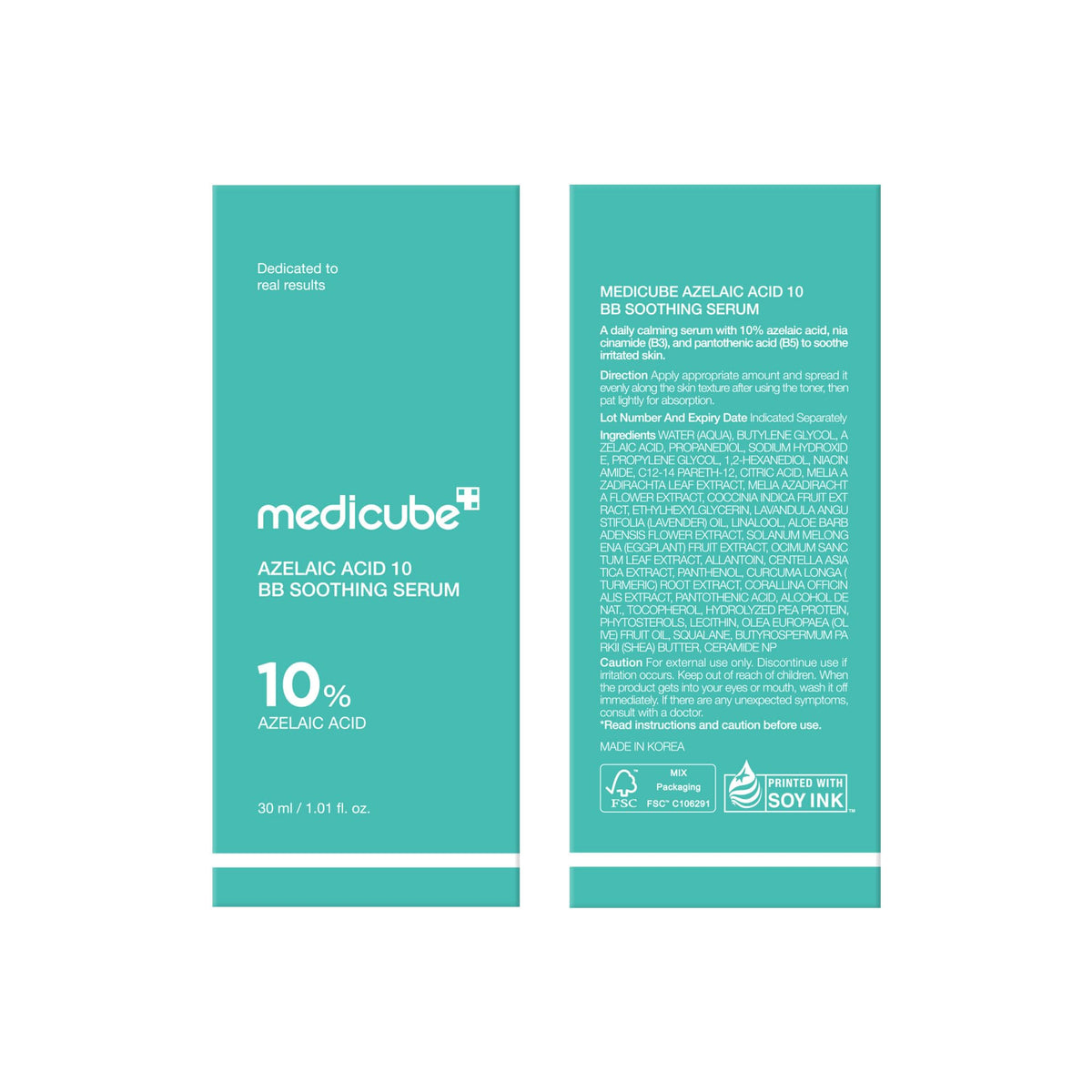 medicube cap and nozzle detail showing secure packaging and precise dosing