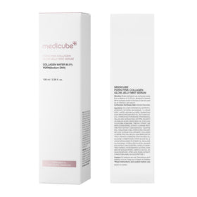 medicube before and after cheek view showing improved radiance and plump-looking skin