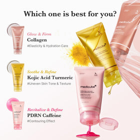medicube before and after swipe showing improved skin elasticity
