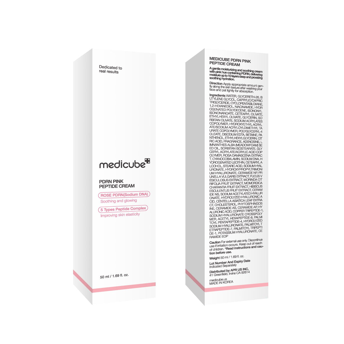 medicube before and after skin texture improvement and visible glow