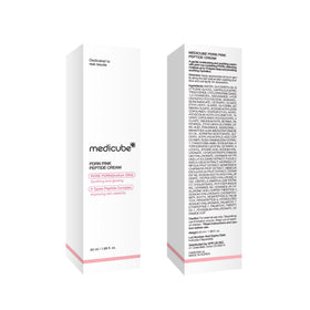 medicube before and after skin texture improvement and visible glow