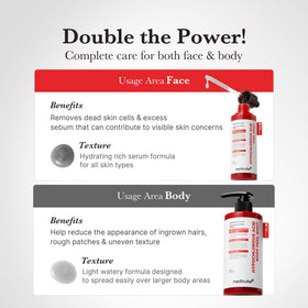 medicube before and after comparison showing refined texture and visible smoothing benefit