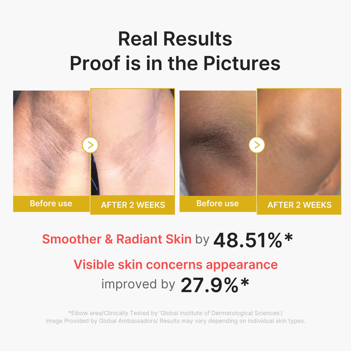 medicube bottle beside turmeric and kojic acid visuals showing brightening ingredients