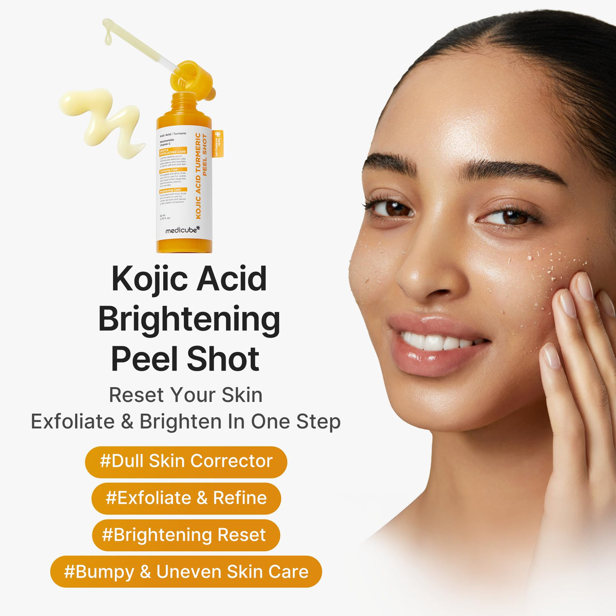 medicube watery serum pouring texture highlighting fast absorption and lightweight feel