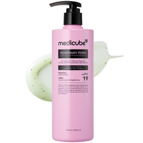 medicube bottle front shows product packaging and clarifying benefit