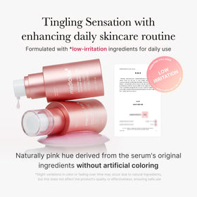 medicube bottle held to show size and portable skincare benefit