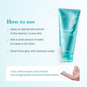 medicube bottle on shelf with other skincare showing routine compatibility