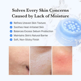 medicube cream applied on hand demonstrating smooth absorption and dewy skin