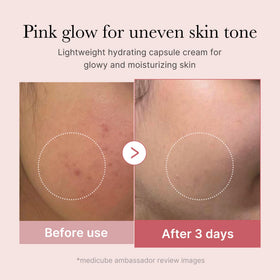 medicube capsule being popped into gel highlighting active release