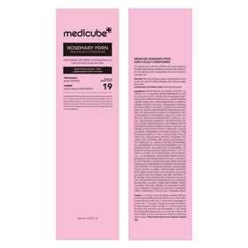 medicube before and after hair comparison illustrating smoother, shinier-looking strands
