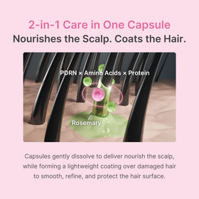 medicube detangling wet hair shot demonstrating easier comb-through and reduced snags