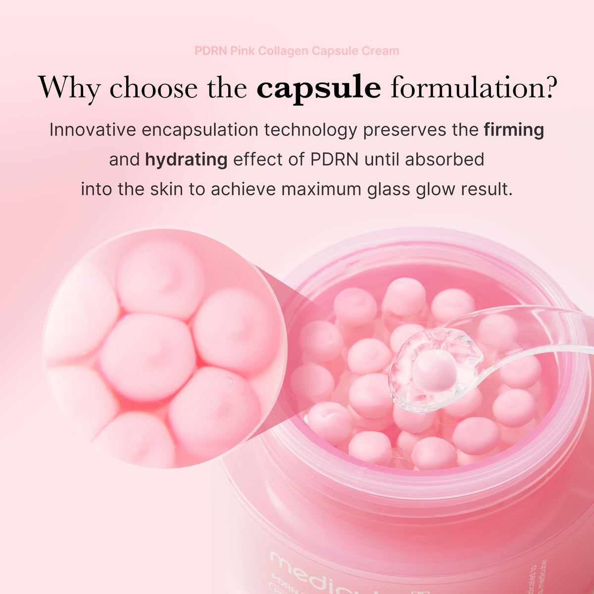 medicube cream spread on hand showing quick absorption benefit