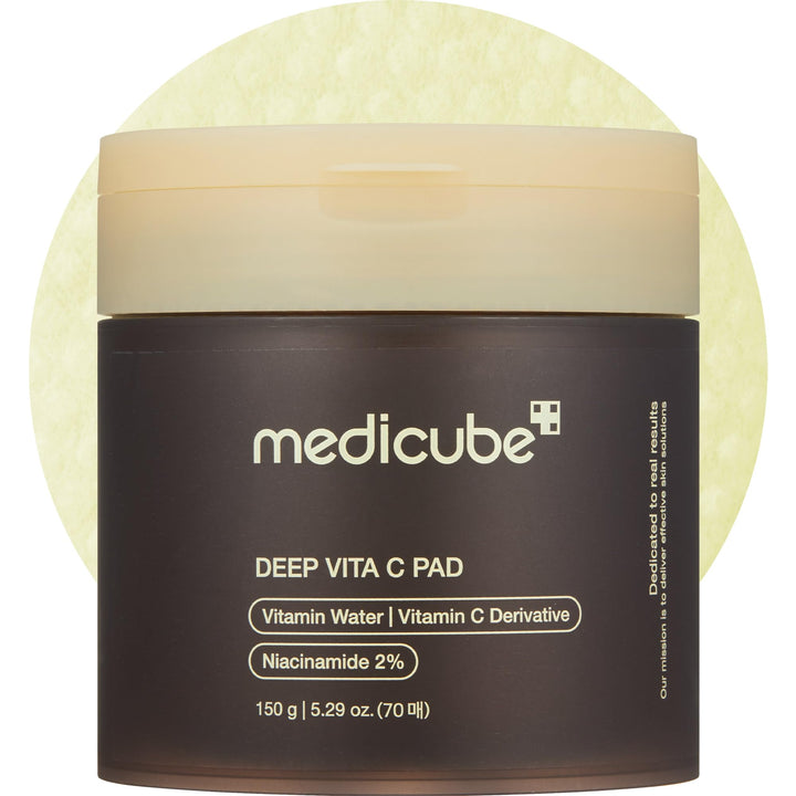 medicube front packaging showing Deep Vita C pads for brightening