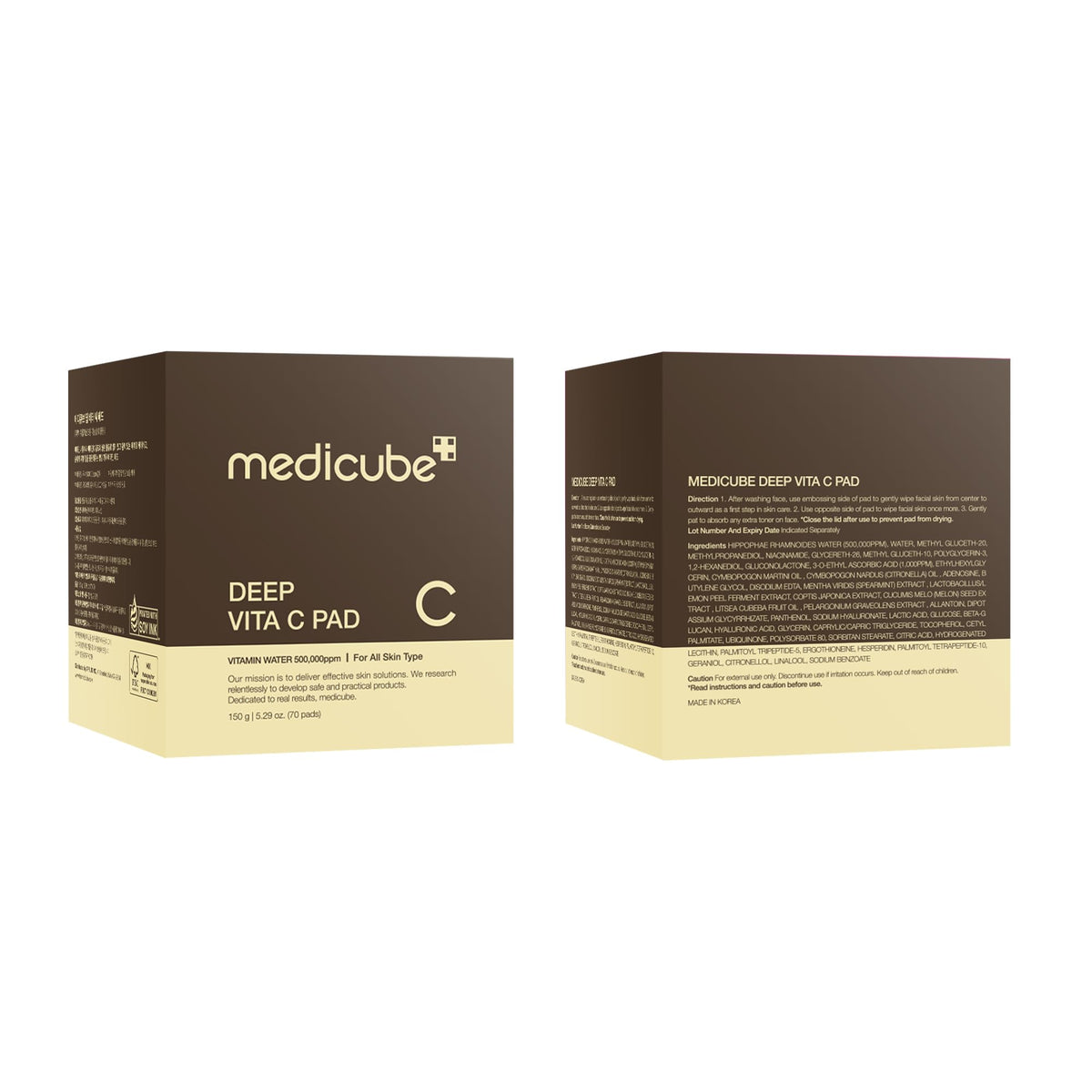 medicube pads on bathroom counter illustrating easy daily routine