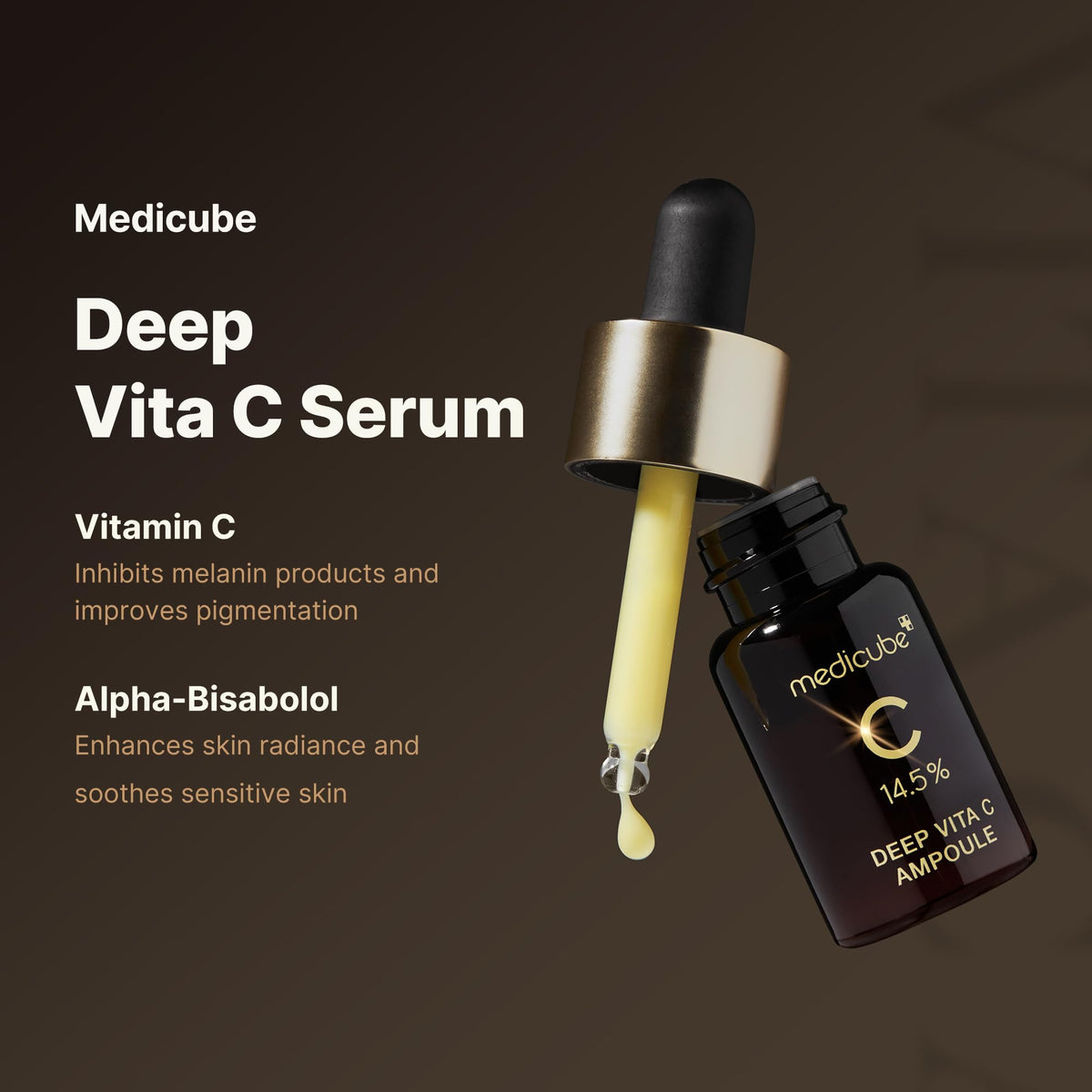 medicube close-up ingredient label highlighting 14.5% vitamin C strength