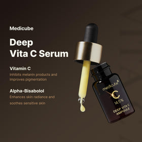 medicube close-up ingredient label highlighting 14.5% vitamin C strength