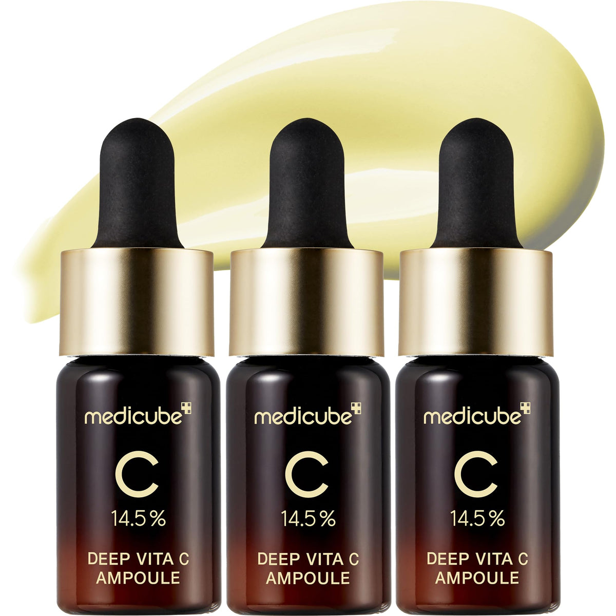 medicube front packaging showing serum bottle and clear benefits
