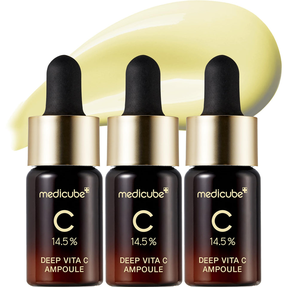 medicube front packaging showing serum bottle and clear benefits