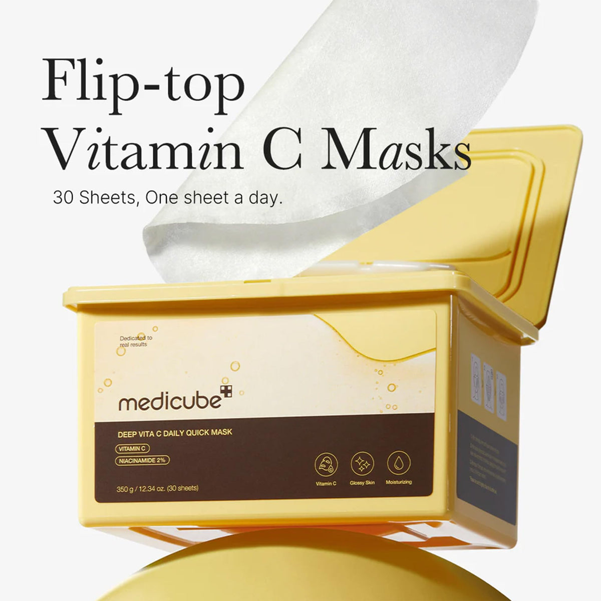 medicube sheet close-up texture revealing thin fabric and fast absorption benefit