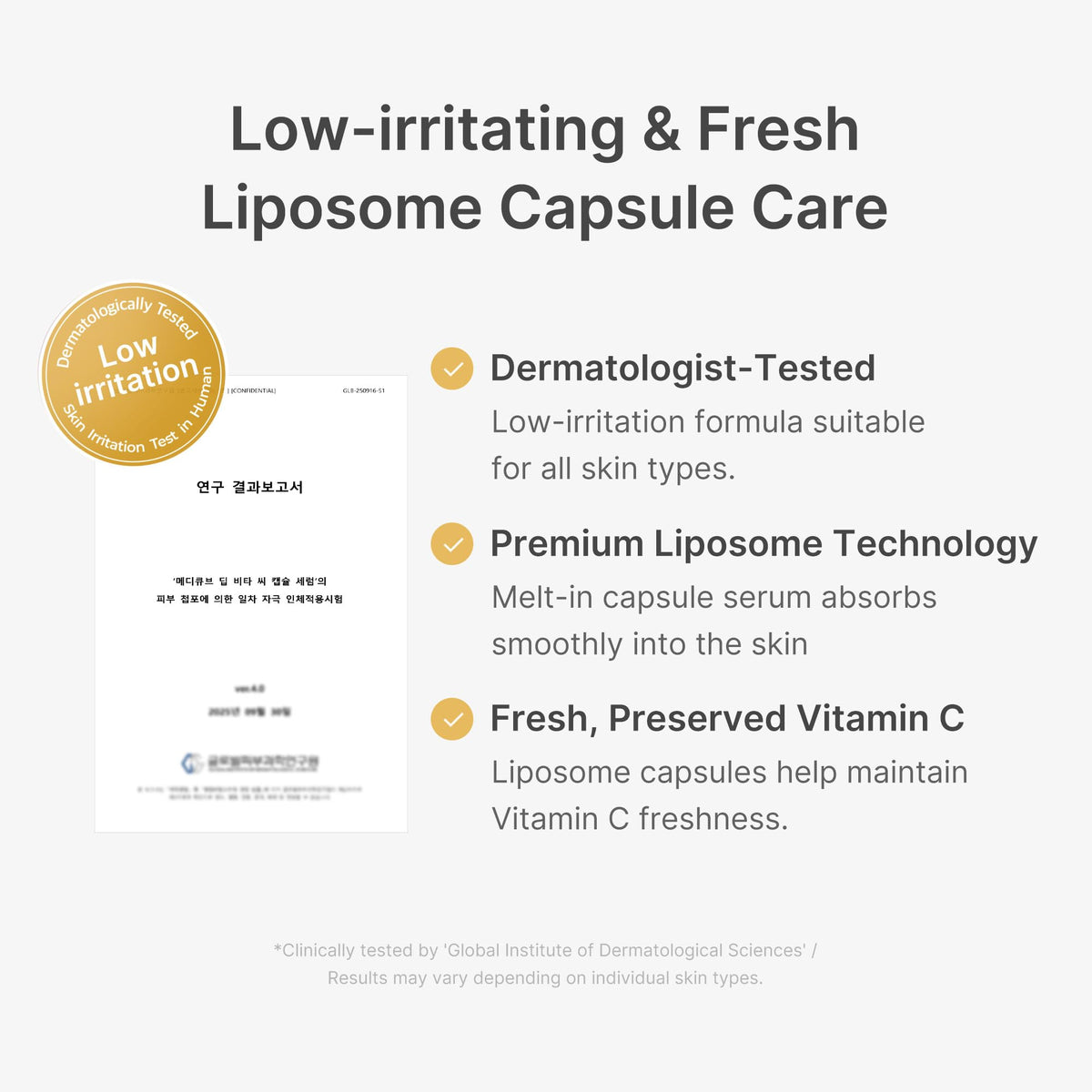 medicube open cap with capsules visible and easy-to-dispense delivery benefit