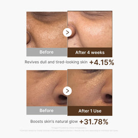 medicube label showing ingredient highlights for even tone and supportive hydration