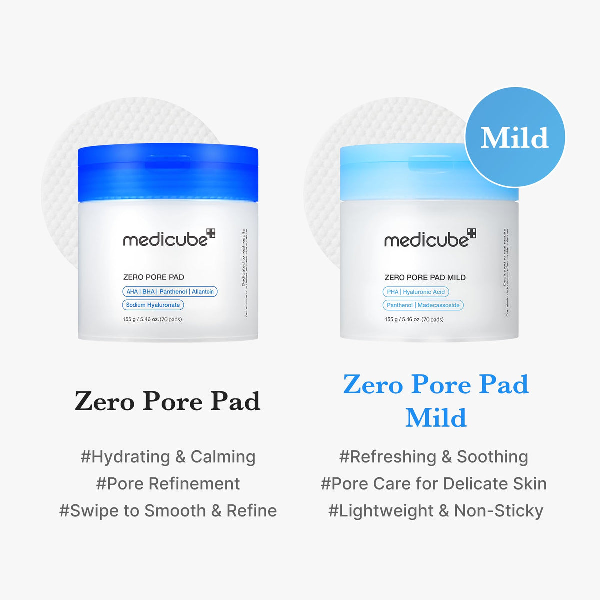 medicube close-up embossed pad texture for gentle exfoliation benefit