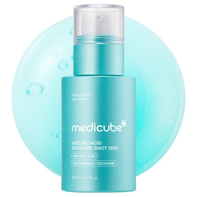 medicube front packaging showing bottle and box, clear product identity and benefit