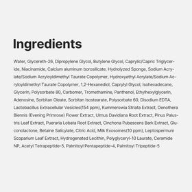 medicube packaging box close-up emphasizing formulation and ingredient info