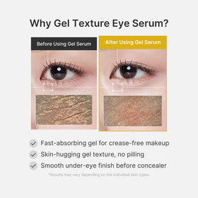 medicube application under eye demonstrating cooling, de-puffing benefit