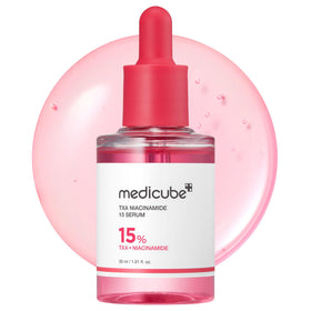 medicube front bottle showing label and product benefit of brightening
