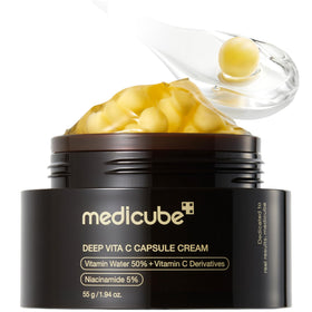 medicube jar front view showing capsule cream for refreshed skin