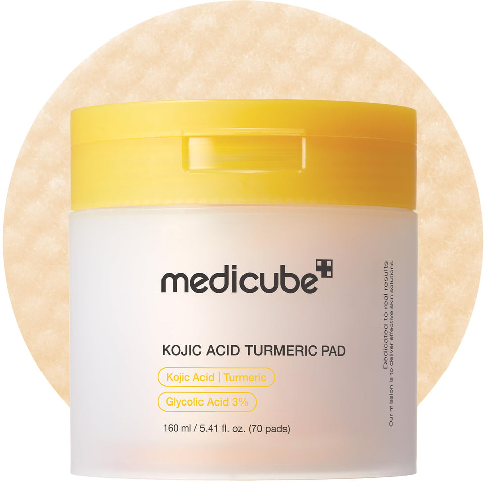 medicube front packaging showing 70 pads and clear product benefit