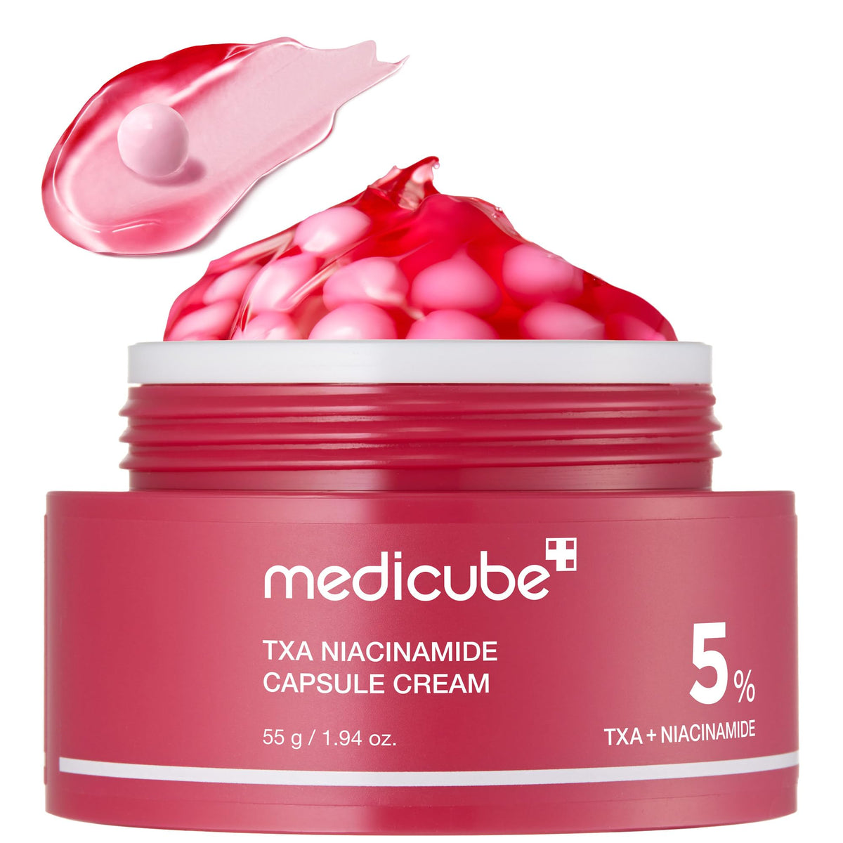 medicube front packaging of capsule cream showing product benefit radiance