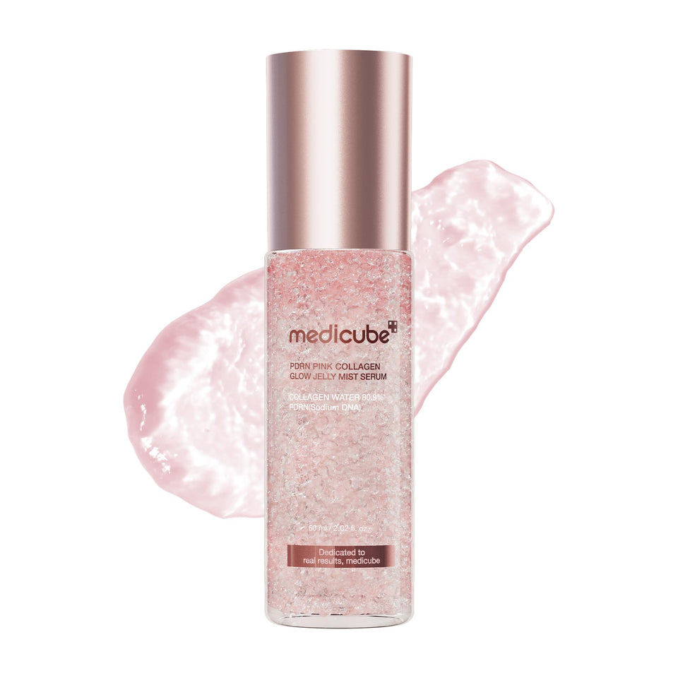 medicube front packaging showing bottle and branding with easy glow benefits