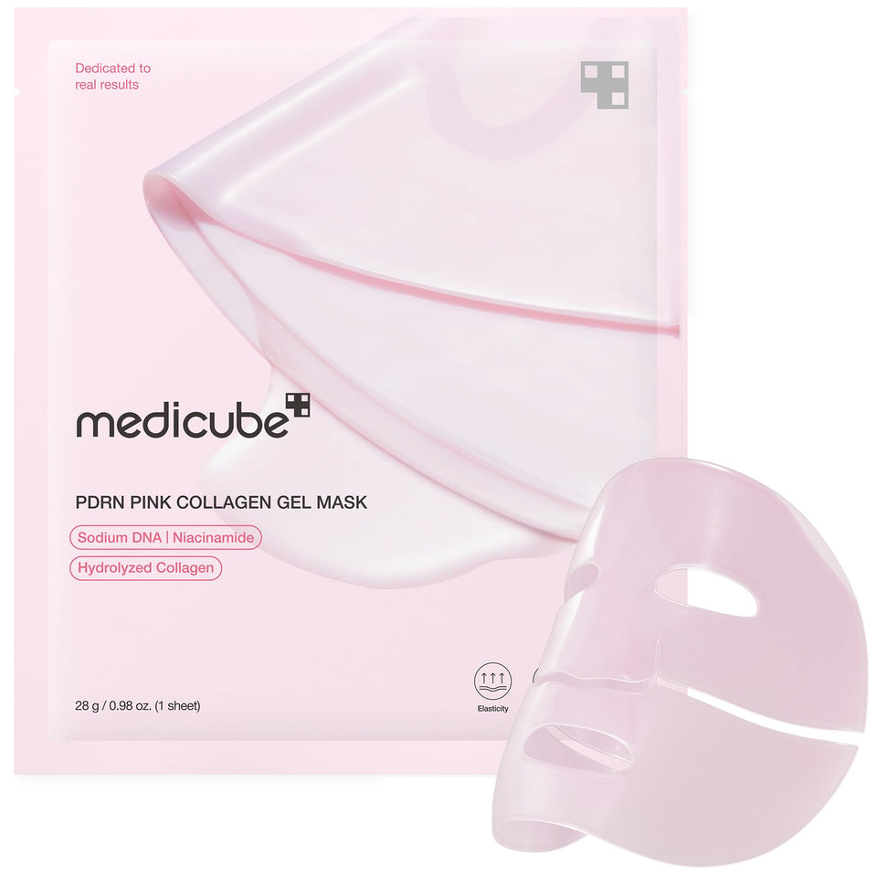 medicube front packaging showing mask and benefits for hydrated skin