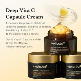 medicube gel-cream texture swipe showing hydrating glow finish