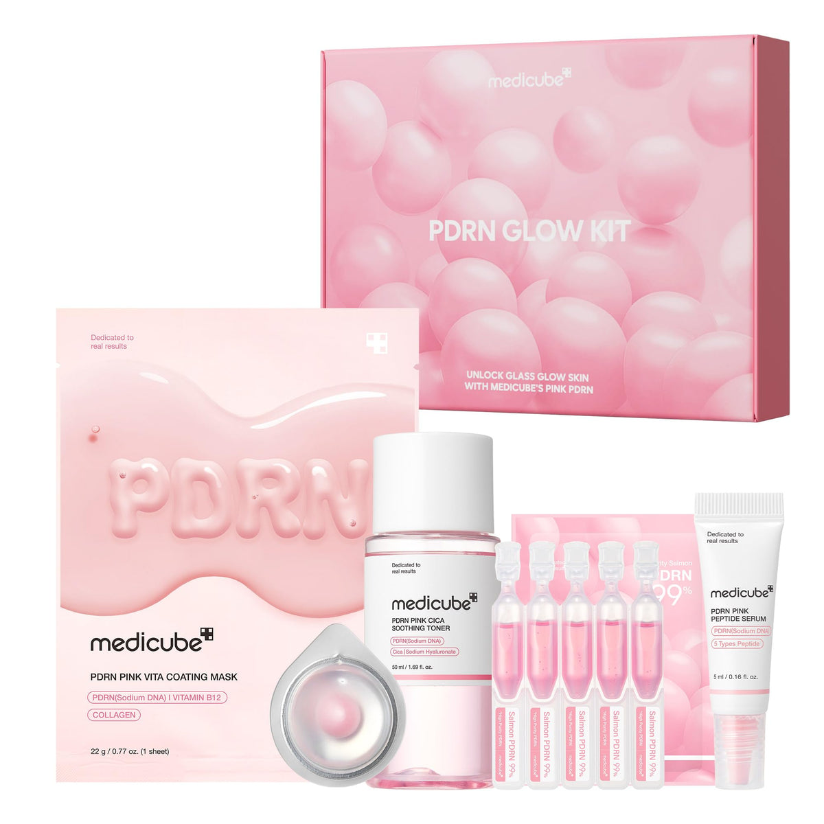 medicube front packaging showing compact Pink PDRN kit and gifting appeal