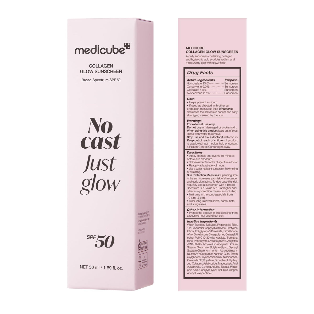 medicube visual of cica and hyaluronic showing soothing hydration