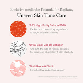 medicube ingredients label detail highlighting salmon DNA and collagen