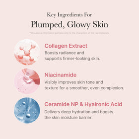 medicube ingredients label showing collagen and ceramide benefits