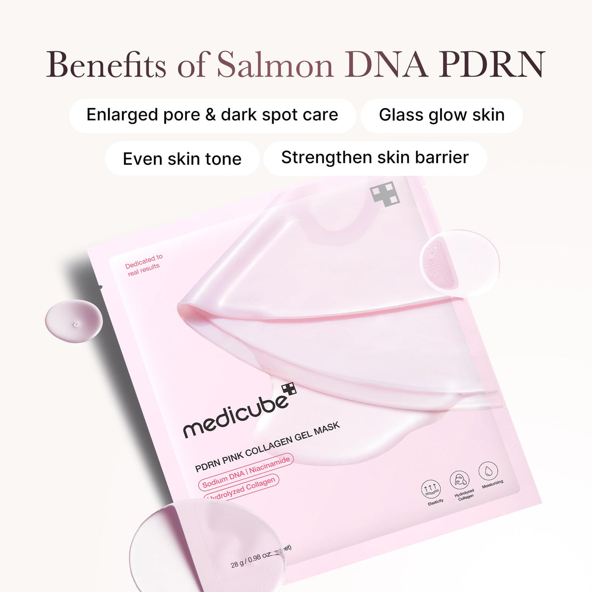 medicube open jar of gel showing smooth collagen-rich mask inside