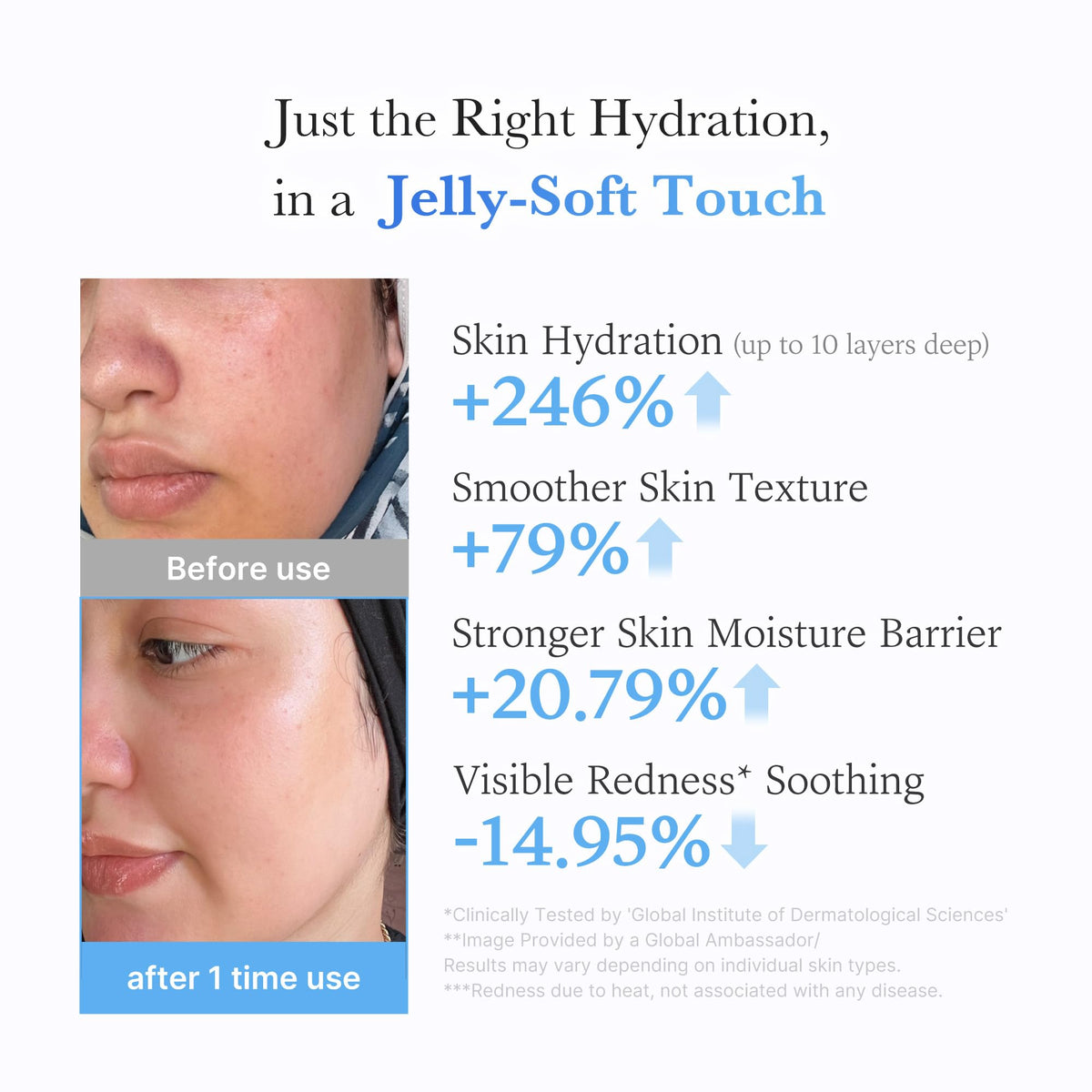 medicube cream being swiped on skin showing quick absorption and smoothness