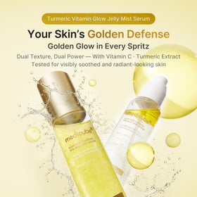 medicube close-up of golden jelly texture, rich moisturizing benefit
