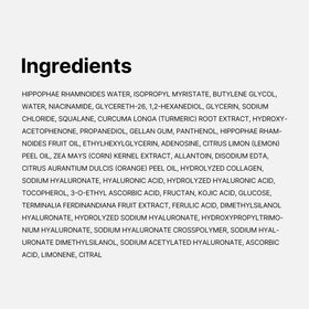 medicube label close-up showing active ingredients and usage notes