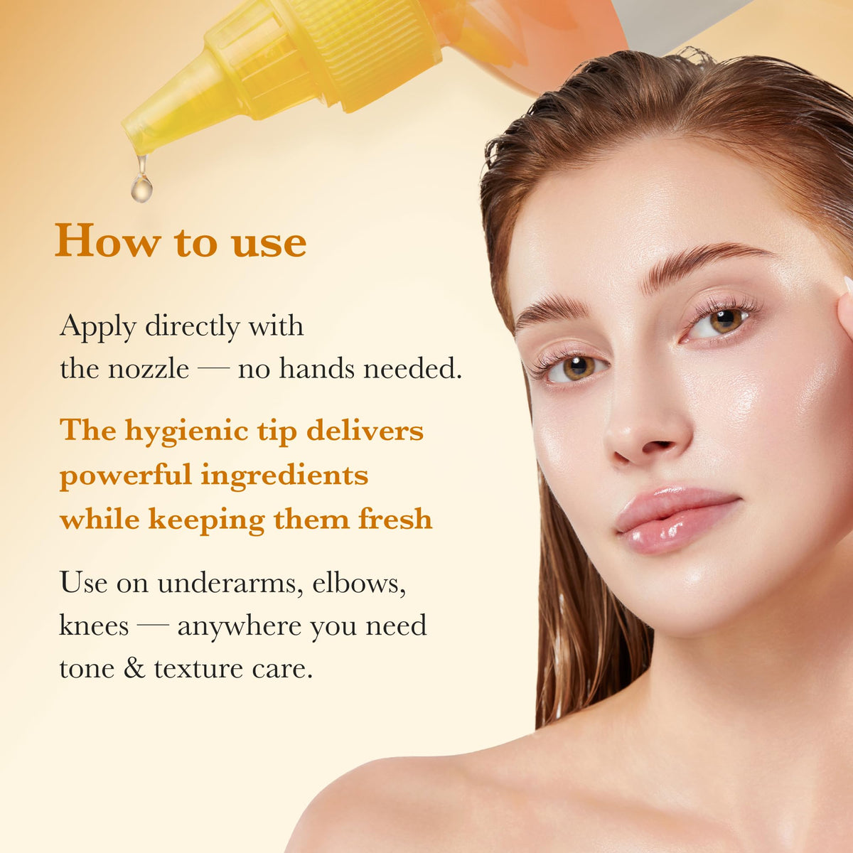 medicube label close-up highlighting kojic acid and glycolic acid benefits