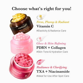 medicube label close-up showing niacinamide and PDRN ingredients for clarity