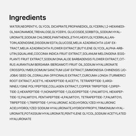 medicube label close-up highlighting key actives for informed choice benefit