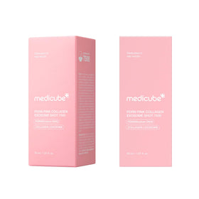 medicube bottle staged on bathroom counter for daily routine appeal